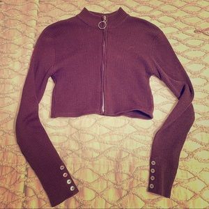 🥀NWT🥀Reformation 90’s zip up ribbed sweater top